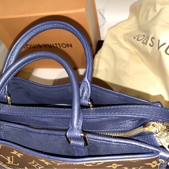 Louis Vuitton Popincourt PM Monogram PM Blue Canvas, Leather Tote Bag - Picture 9 of 11